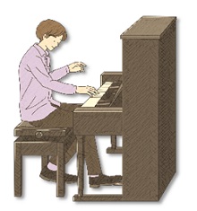 ピアノ演奏イラスト